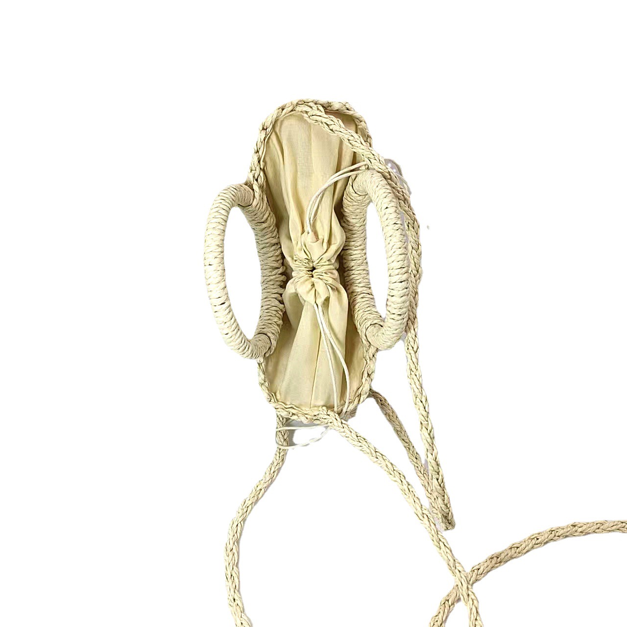 Simple All-match Portable Semi-round Straw Bag - Image 6