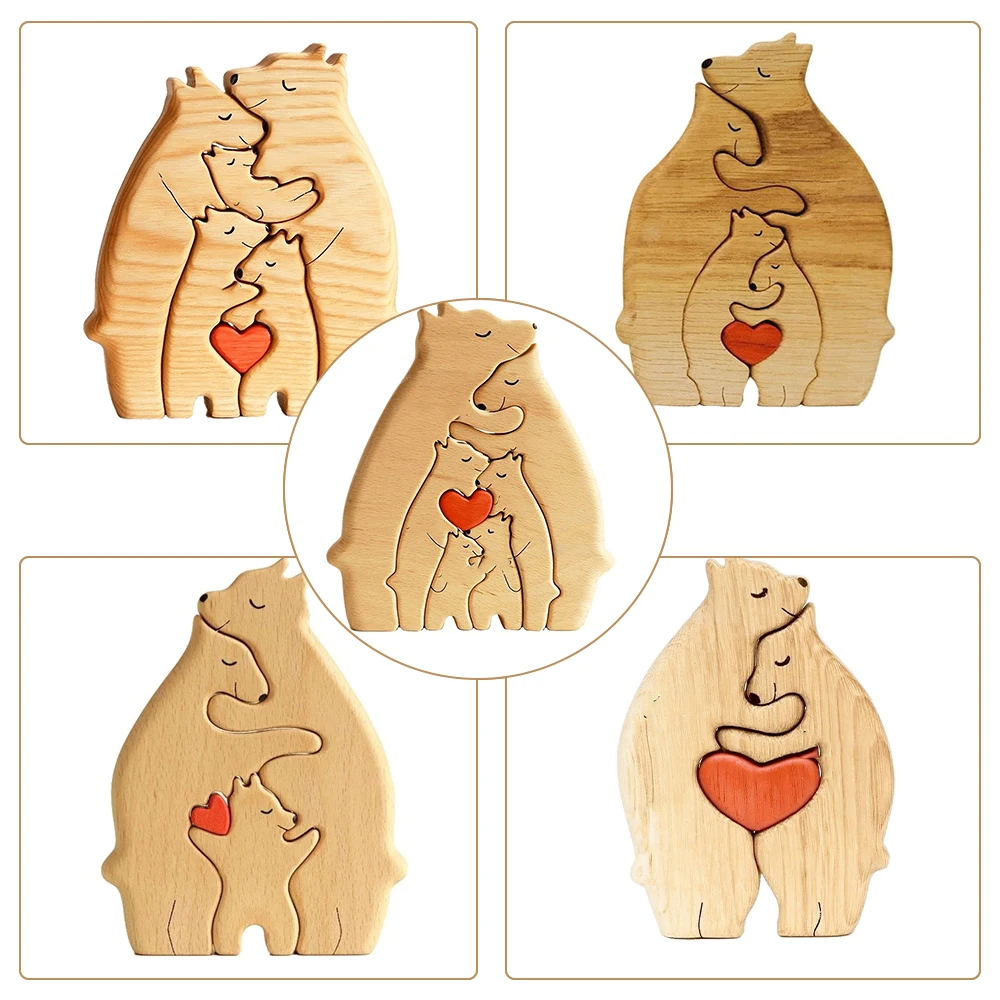 Home Desktop DIY Puzzle Mother and Son Bear - Image 3