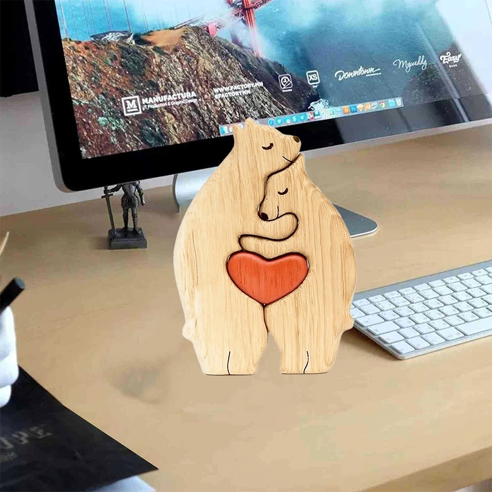 Home Desktop DIY Puzzle Mother and Son Bear - Image 2