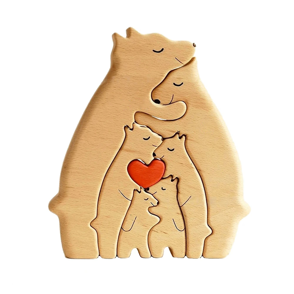 Home Desktop DIY Puzzle Mother and Son Bear - Image 6